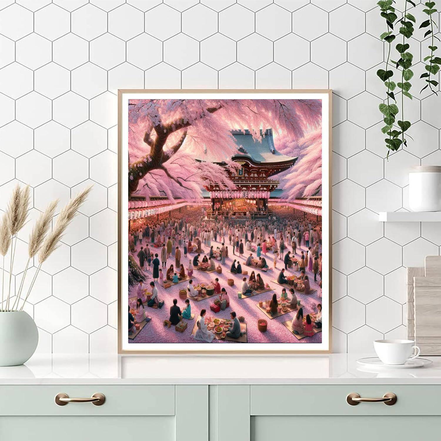 The International Cherry Blossom Festival - Japan Painting By Numbers Kit