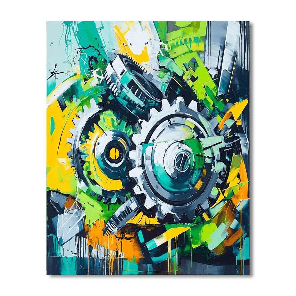 Jean-Michel Basquiat Inspired Mechanical Nature  Paint By Numbers Art