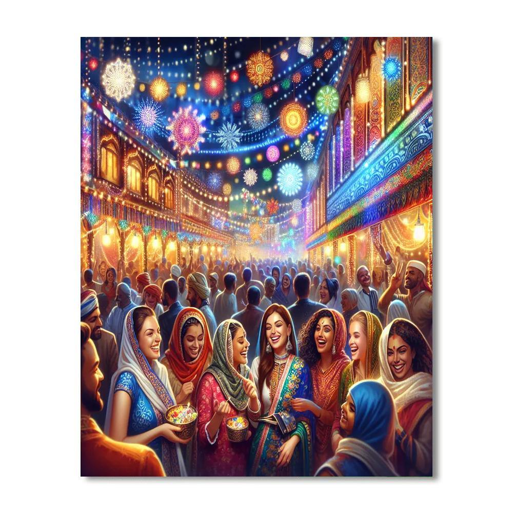 Joyful Festival Lights Paint By Number