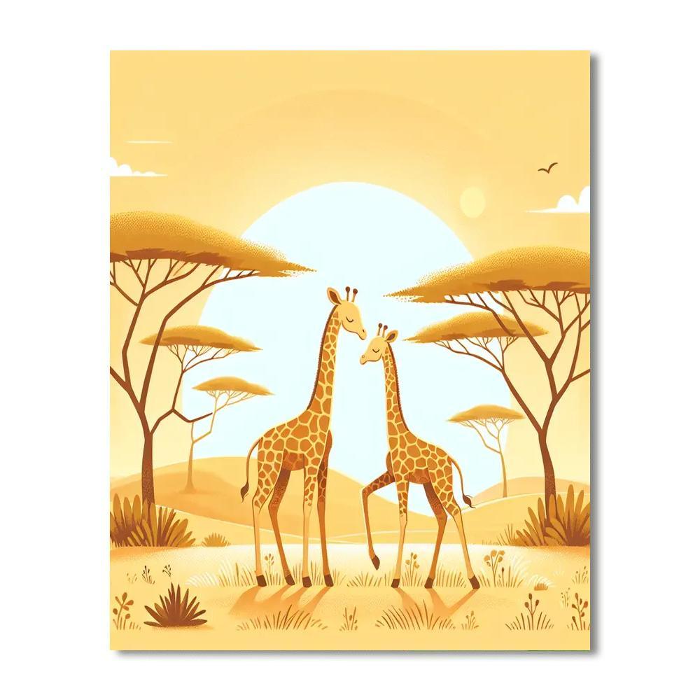 Gentle Giant Giraffe Gathering Paint By Number