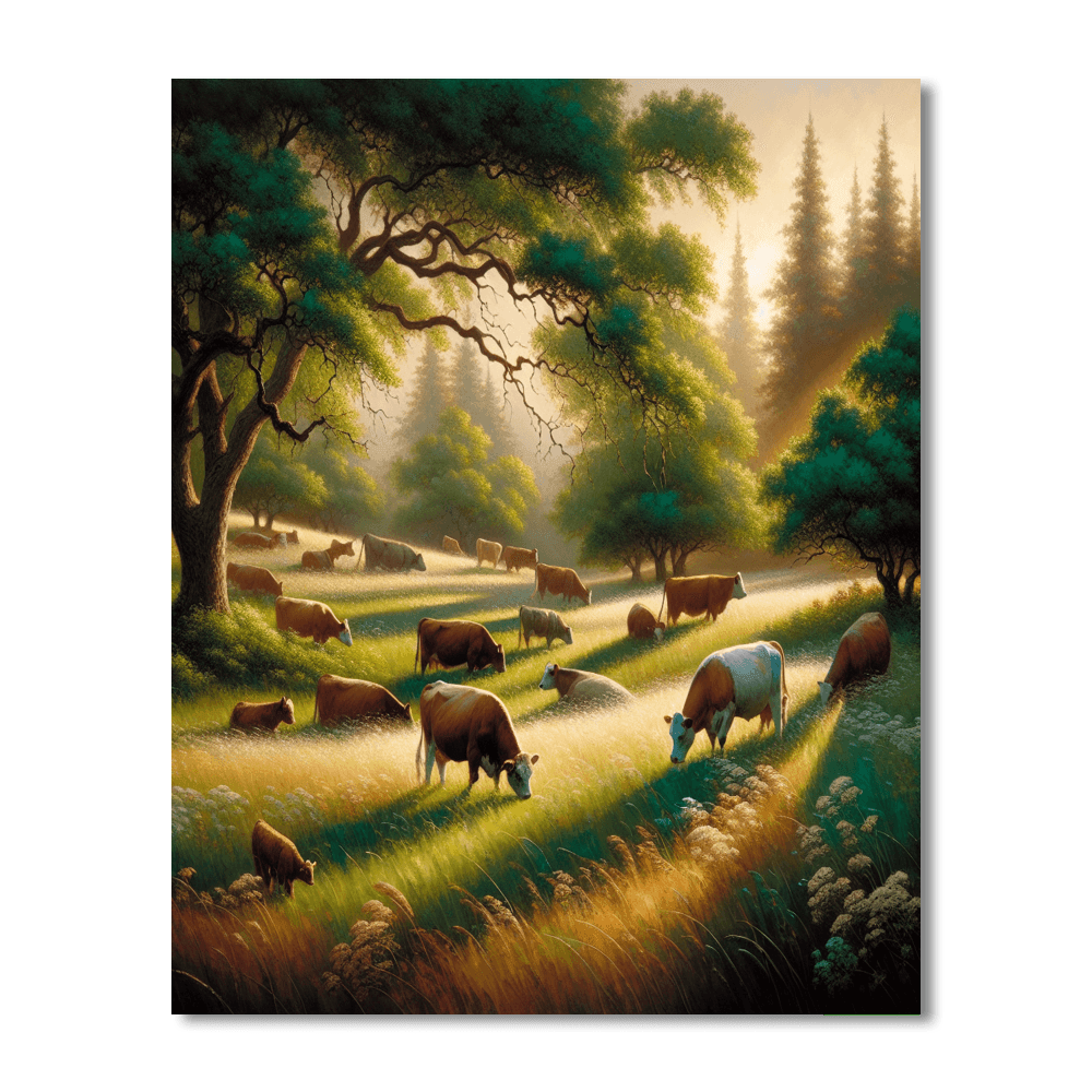 Cow's Meadow Paint By Numbers