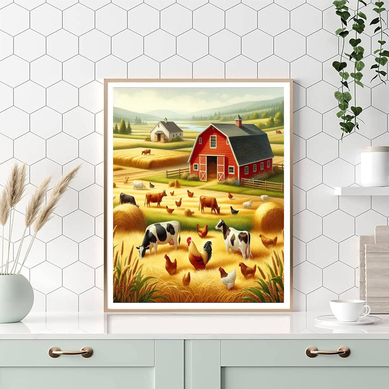 Rustic Barnyard Harmony Numbered Painting Kits