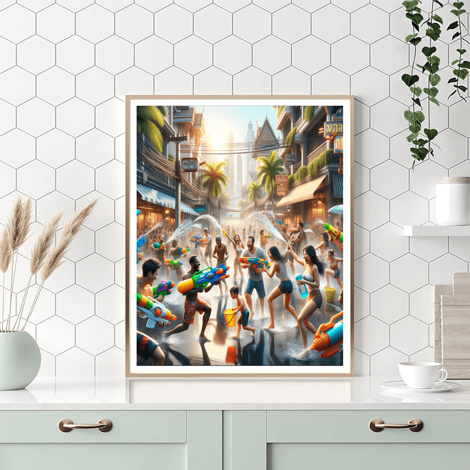 Songkran Water Festival - Bangkok Paint By Color