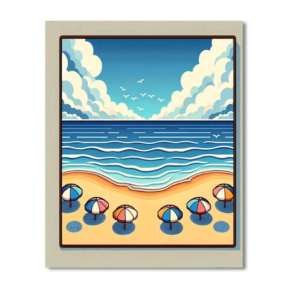 Peaceful Coastal Retreat Painting Number Kit