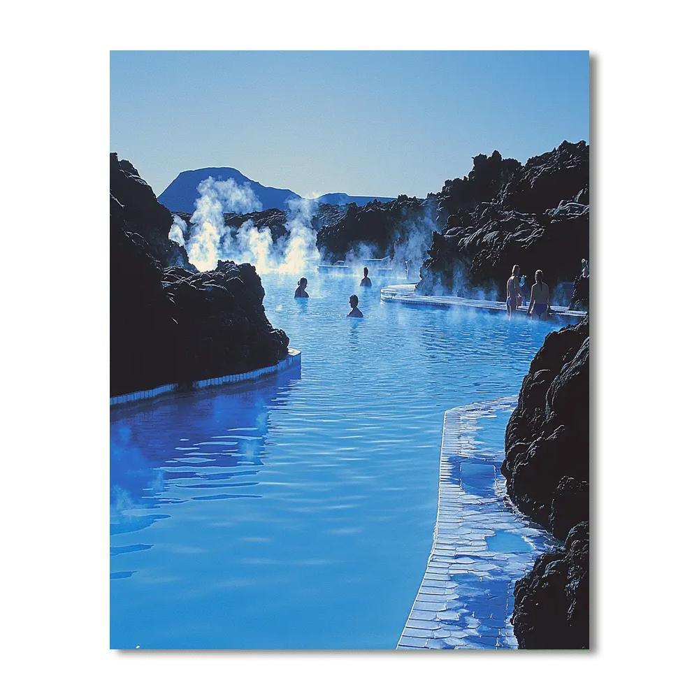 The Blue Lagoon Of Iceland Painting Number Kit
