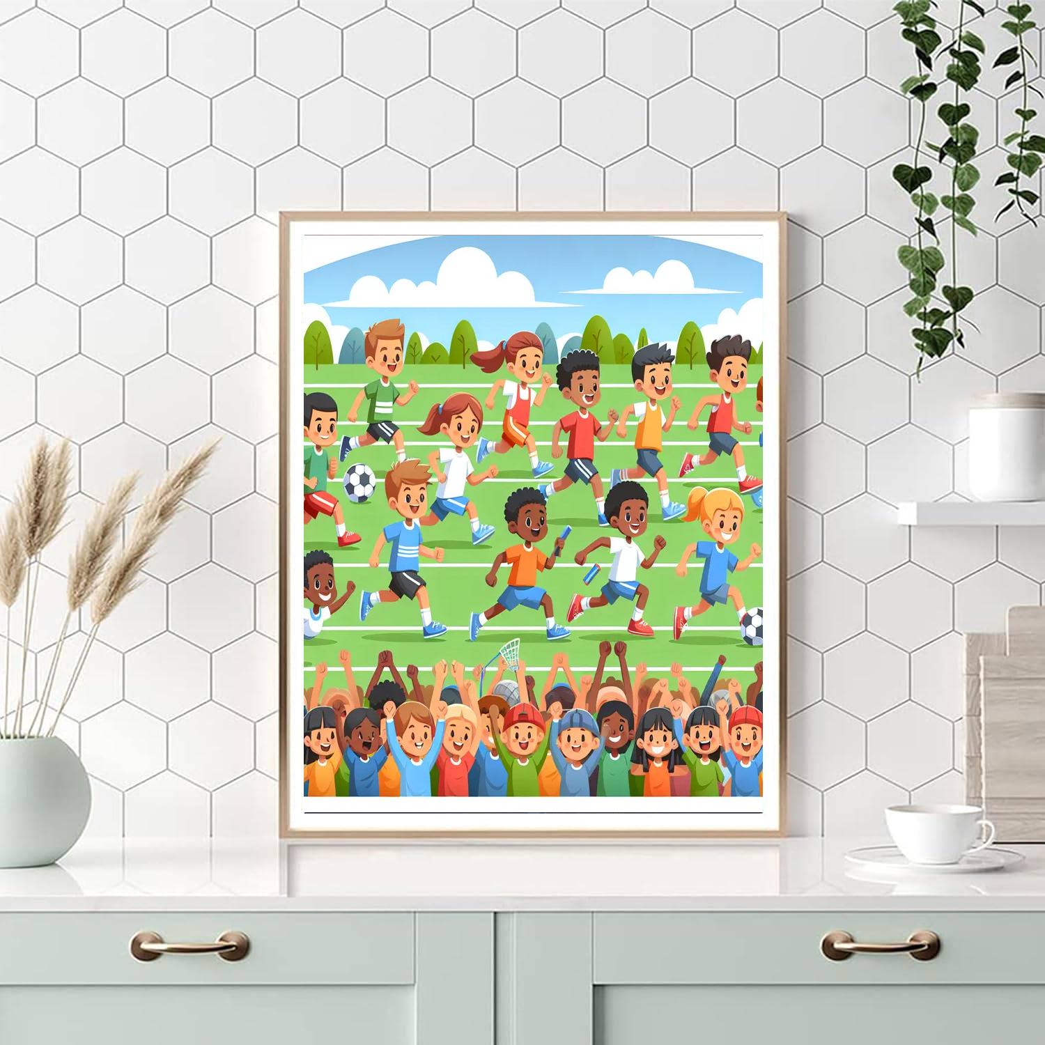 Sports Day Celebration Painting Number Kit