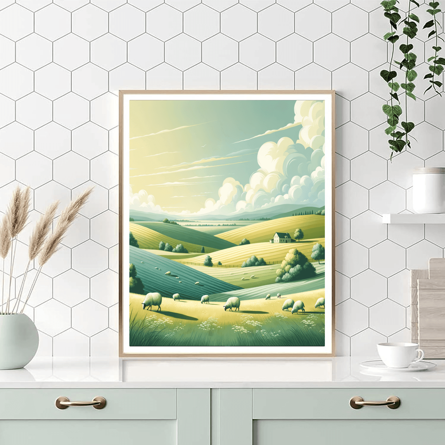 Peaceful Pastoral Scene DIY Paint By Numbers