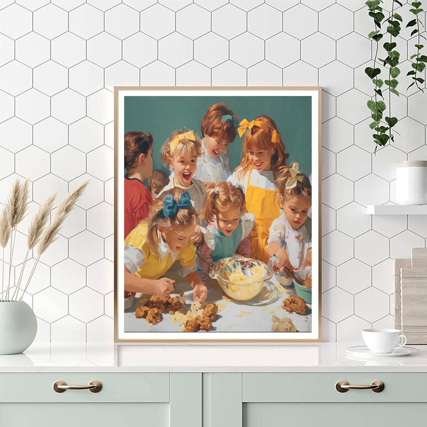 Shared Laughter In The Kitchen DIY Paint By Numbers