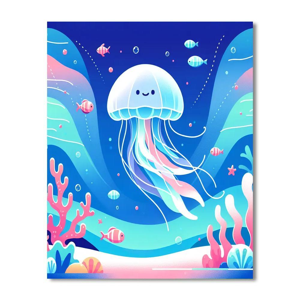 Joyful Jellyfish's Undersea Adventure Paint By Number