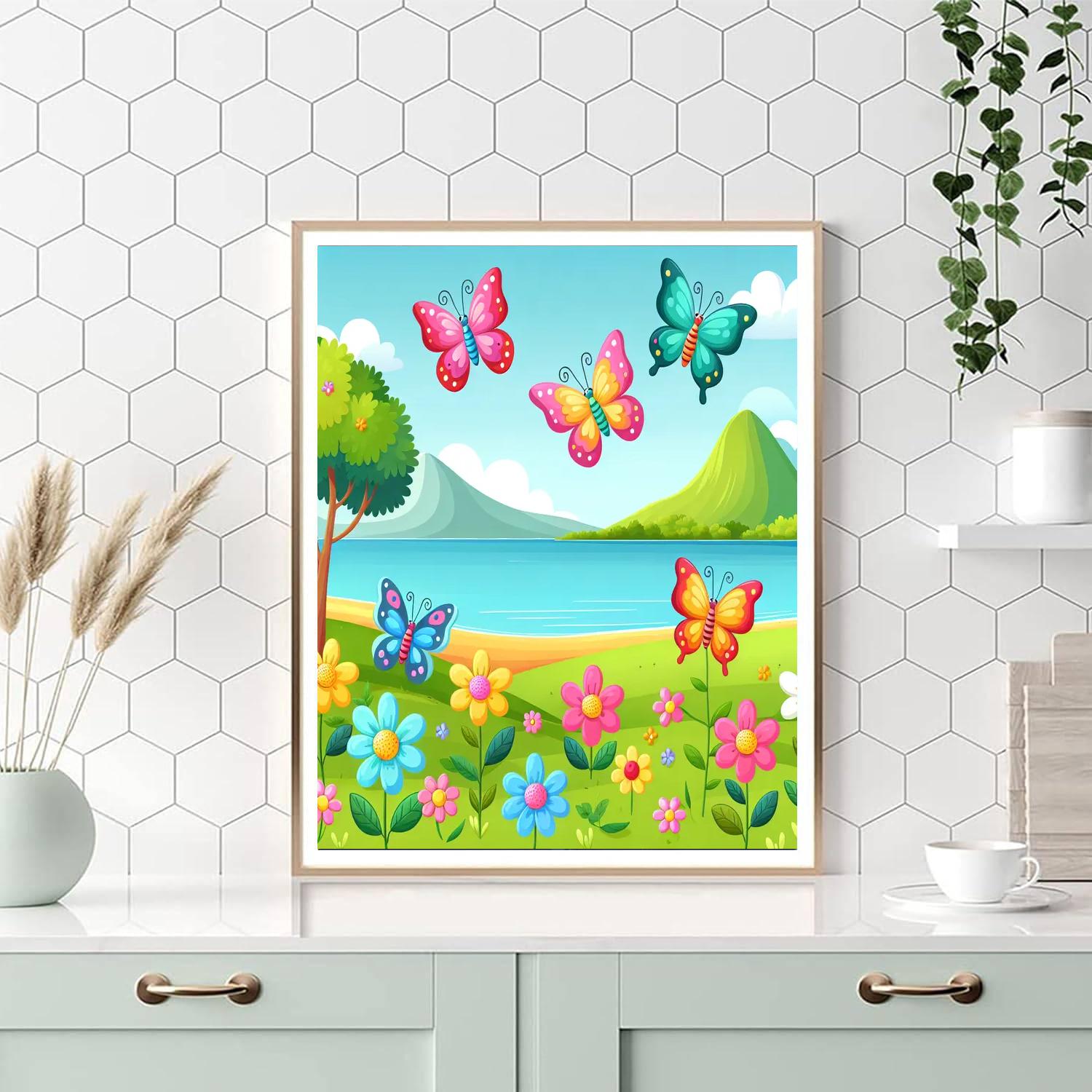Blissful Butterfly Bay Numbered Painting Kits