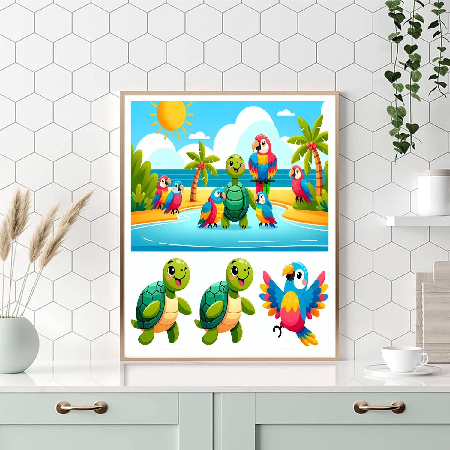 Tropical Lagoon Luau Paint By Color