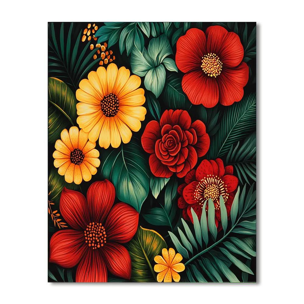 Frida Kahlo Inspired Eternal Garden Harmony  Paint By Numbers Art