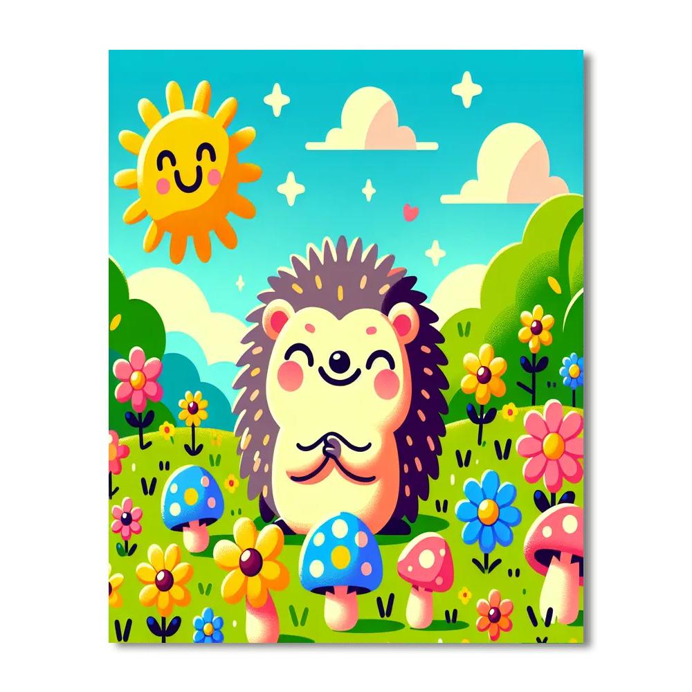 Jolly Hedgehog DIY Paint By Numbers