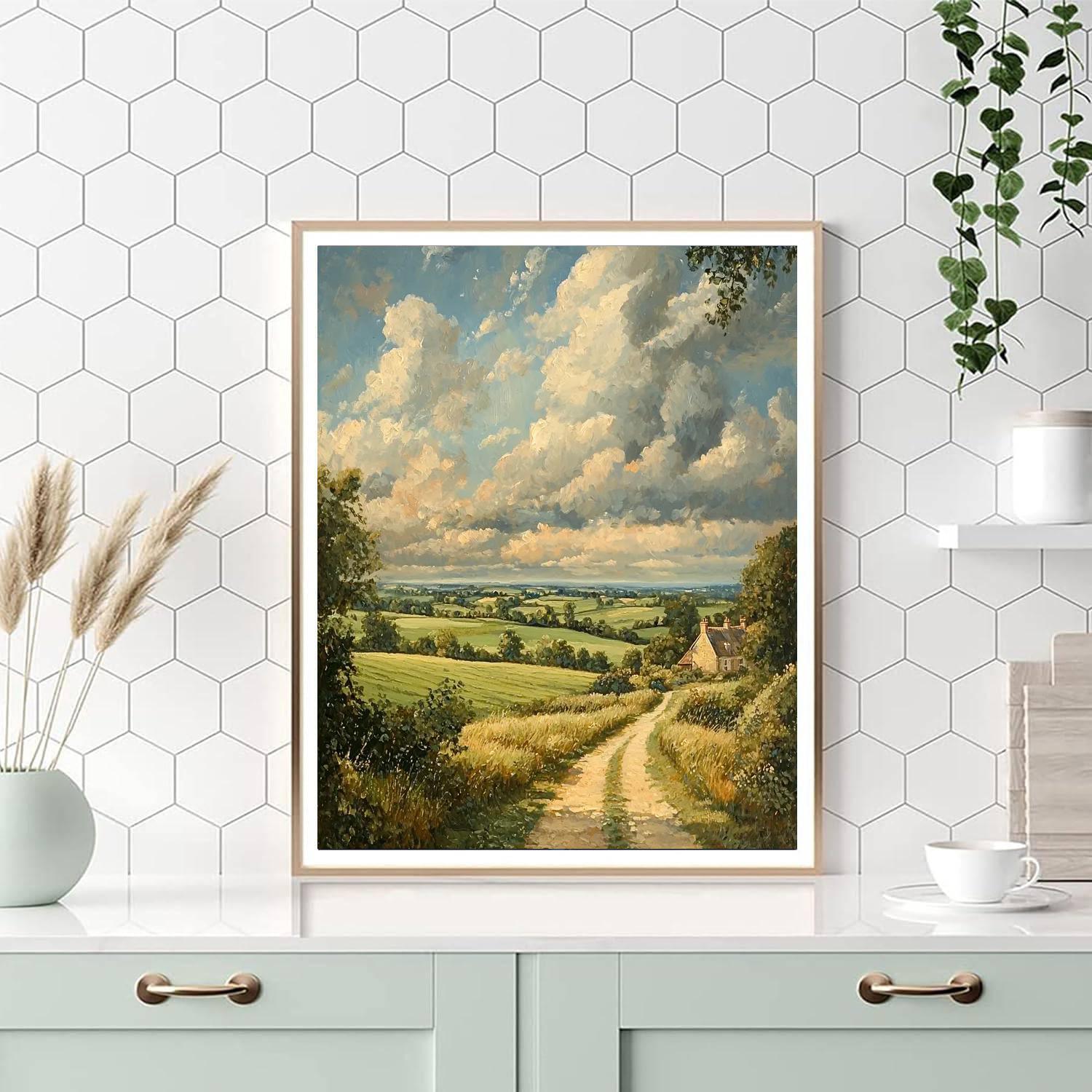 Constable Inspired Windswept Landscape  Painting By Numbers Kit