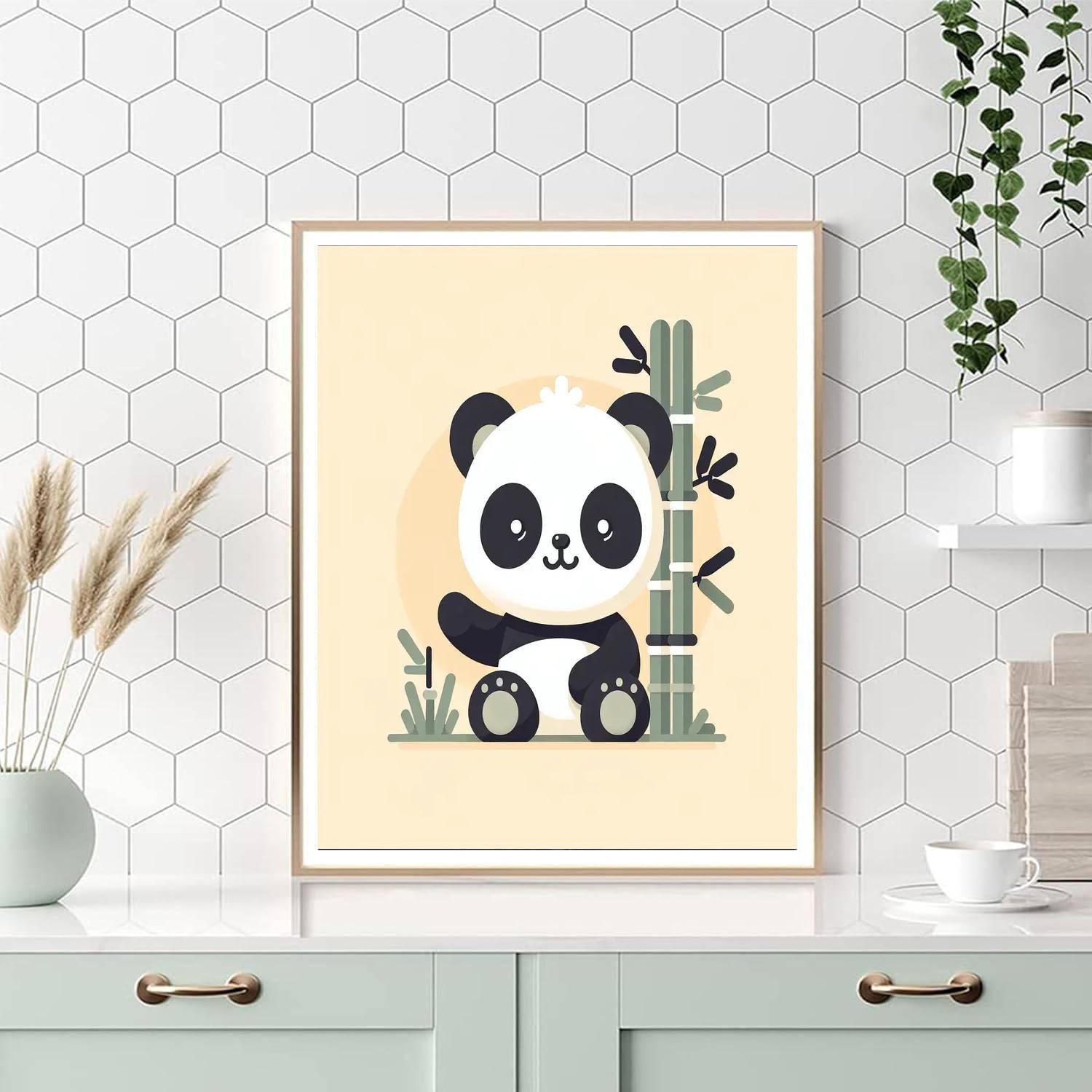Cuddly Panda Playtime Paint By Number