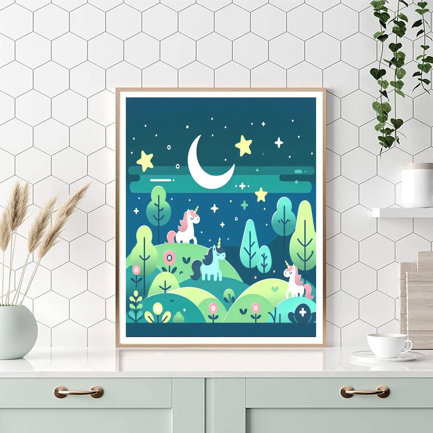 Magical Midnight Meadow Paint By Numbers Art