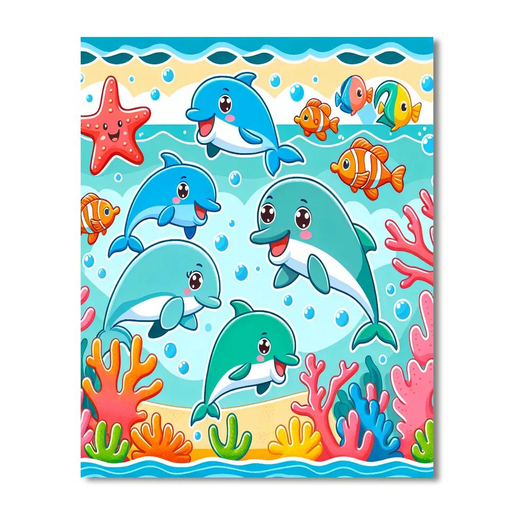 Underwater Playground Painting Number Kit