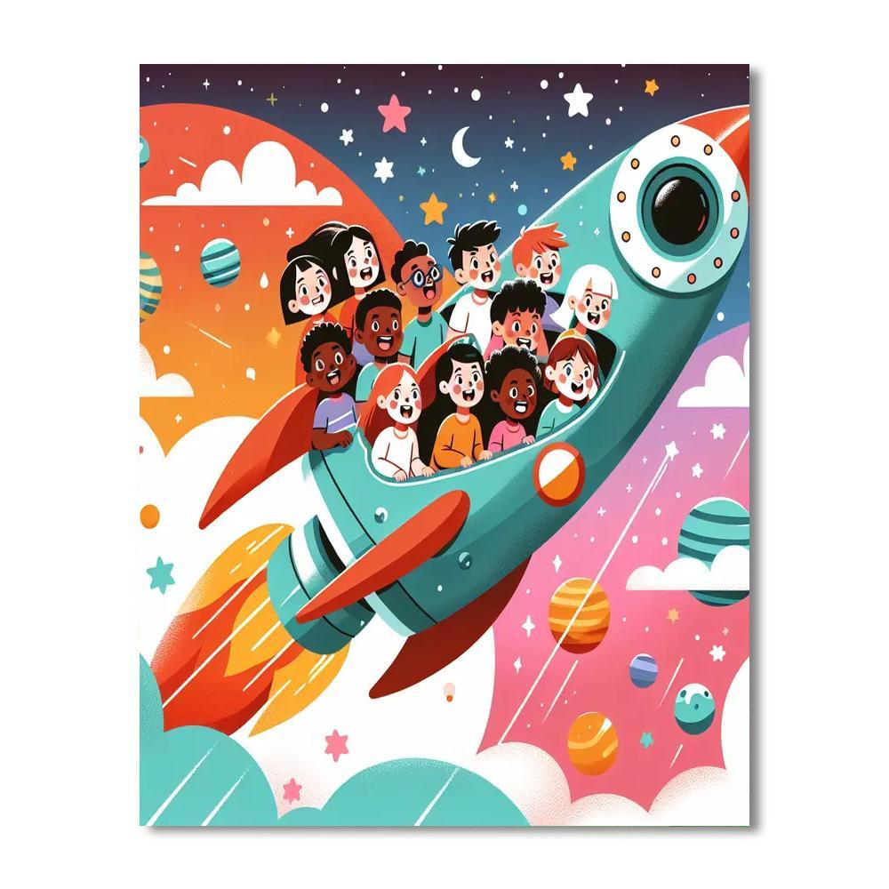 Space Shuttle Adventure Painting By Numbers Kit