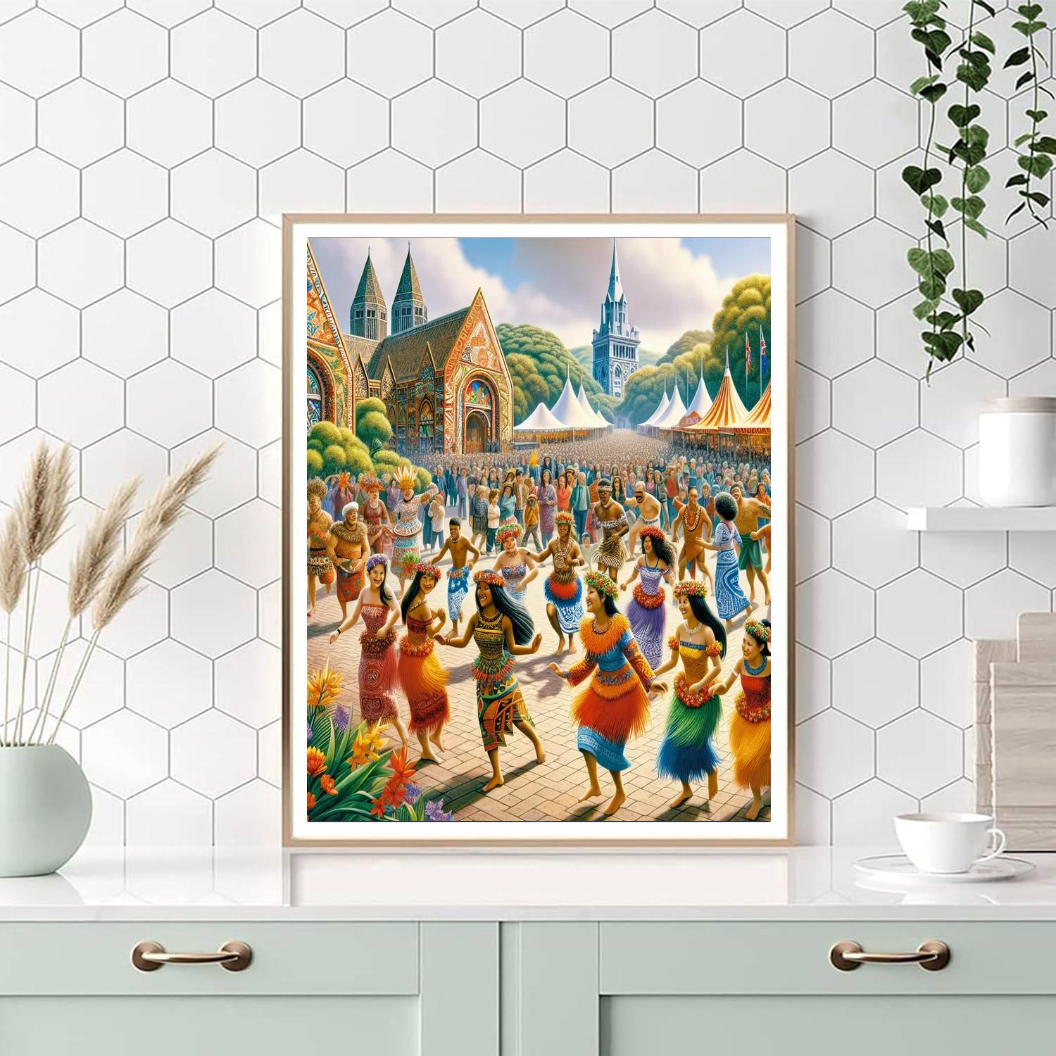 New Zealand's Pasifika Festival Paint By Numbers Art