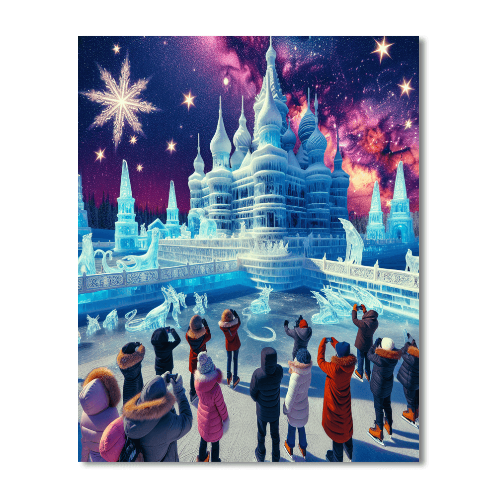The Harbin Ice Festival Number Painting