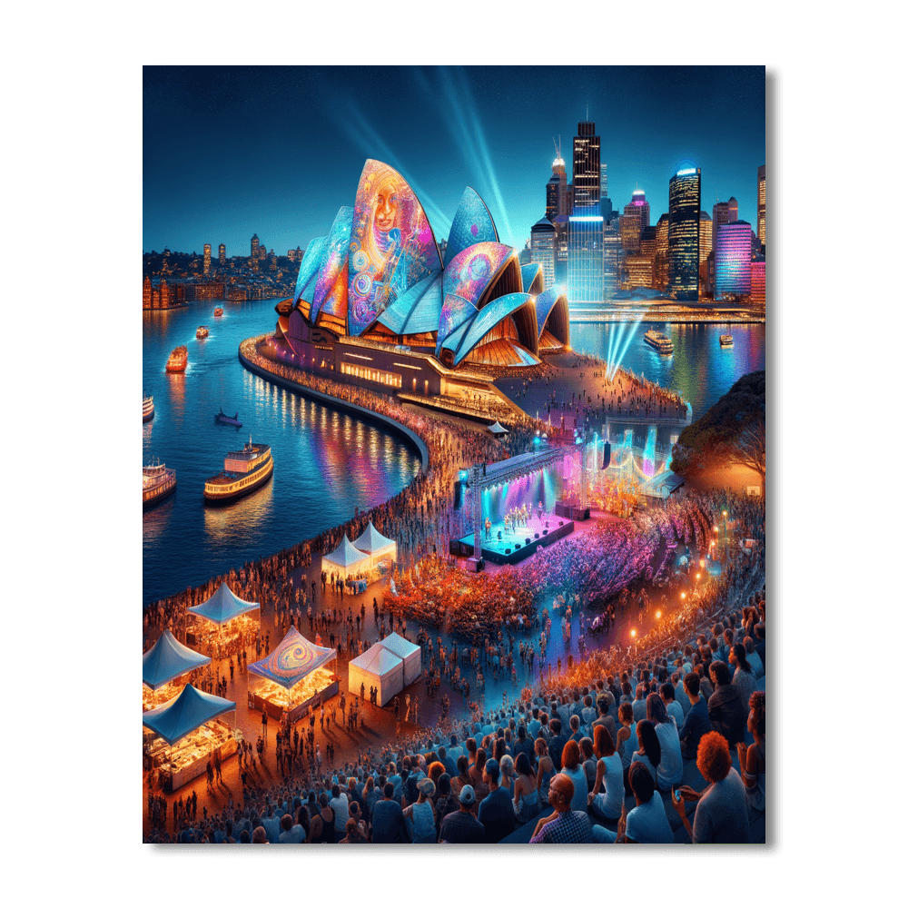 Vivid Sydney - Australia Paint By Numbers Art