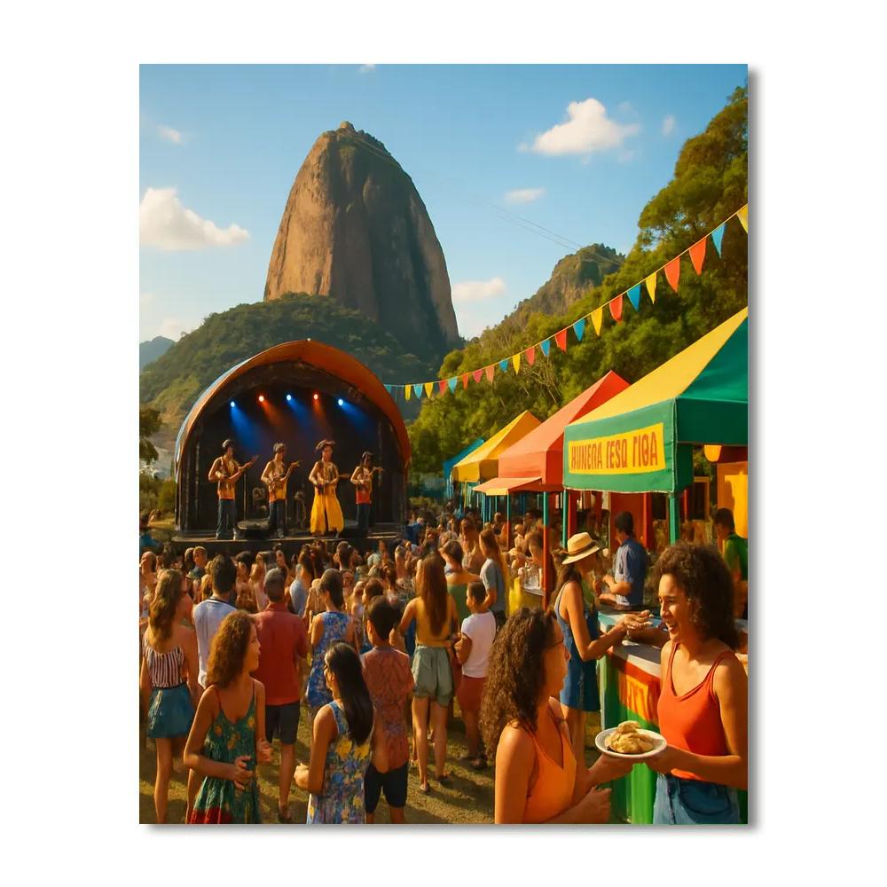 Sugarloaf Mountain Summer Festival Paint By Numbers Art