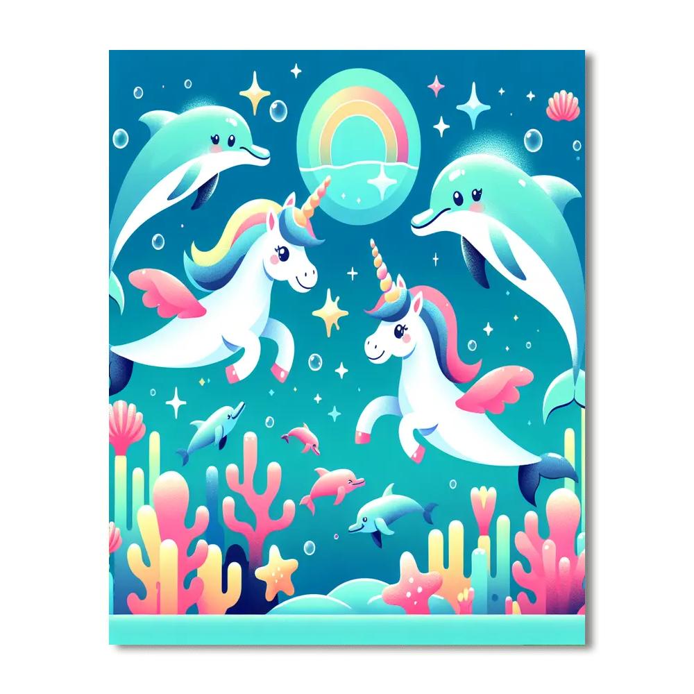 Undersea Unicorns Adventure Numbered Painting Kits