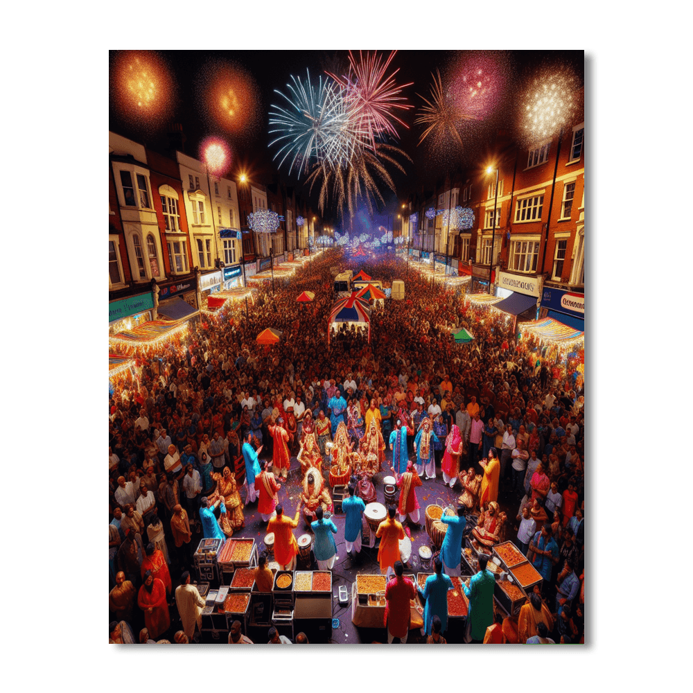 Diwali - Leicester, United Kingdom Numbered Painting Kits