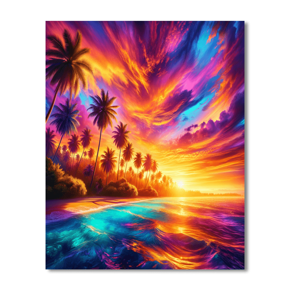 Dreamy Tropical Paradise Paint By Color