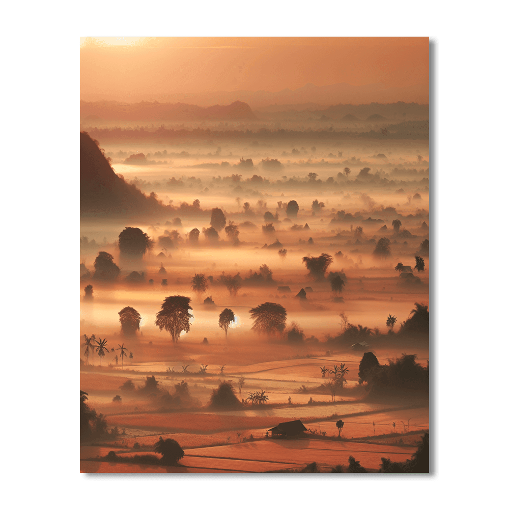 Charming Countryside Morning DIY Paint By Numbers