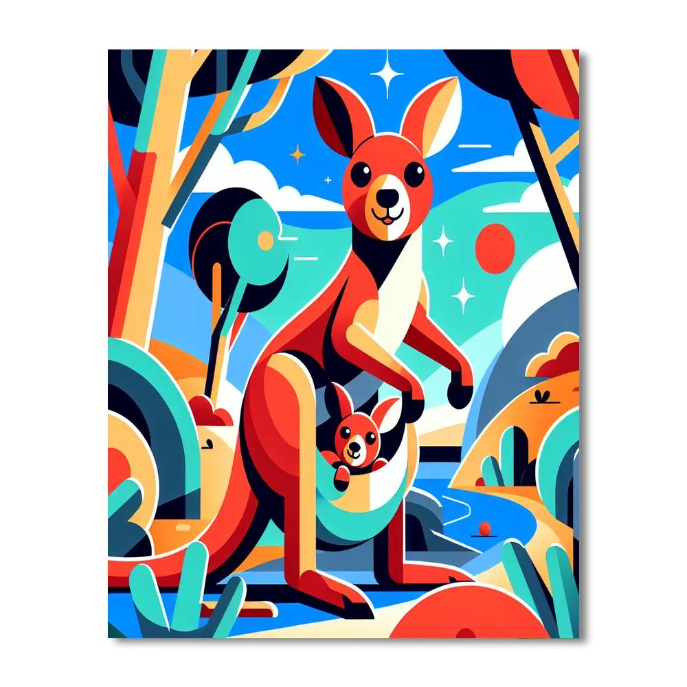 Kooky Kangaroo Kingdom Numbered Painting Kits