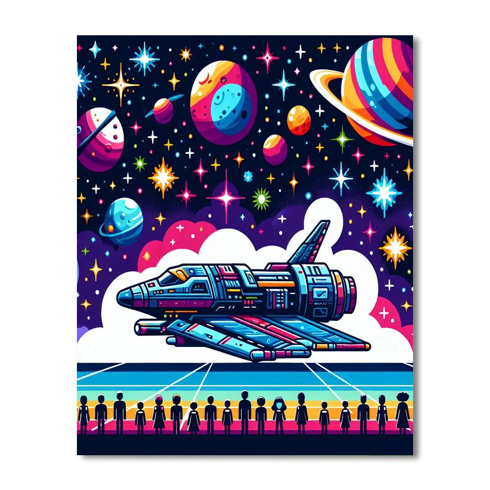Galactic Explorer Quest Painting Number Kit