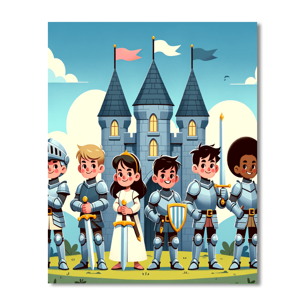 Knights Of The Castle Painting By Numbers Kit
