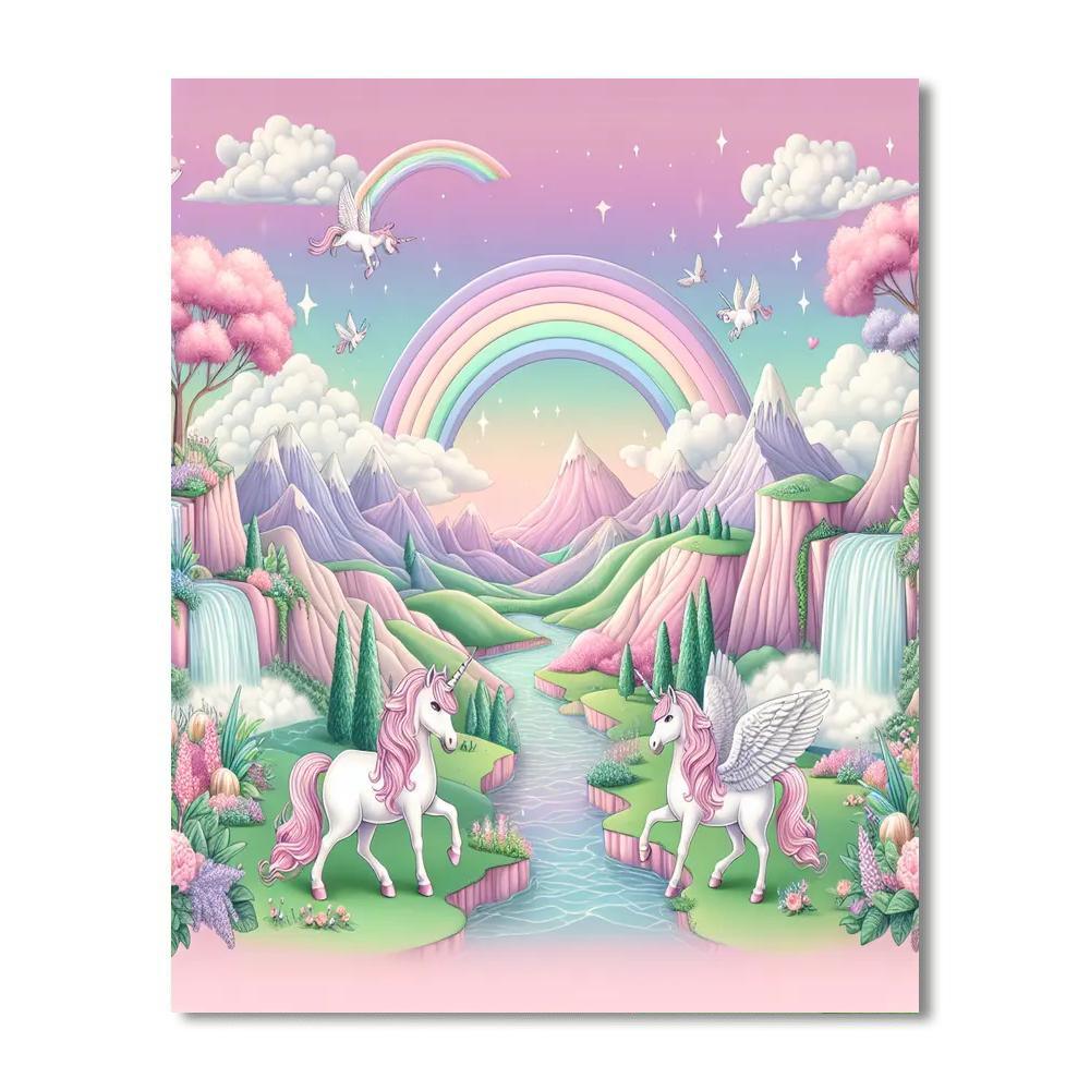 Mythical Unicorn Quest Paint By Numbers Art