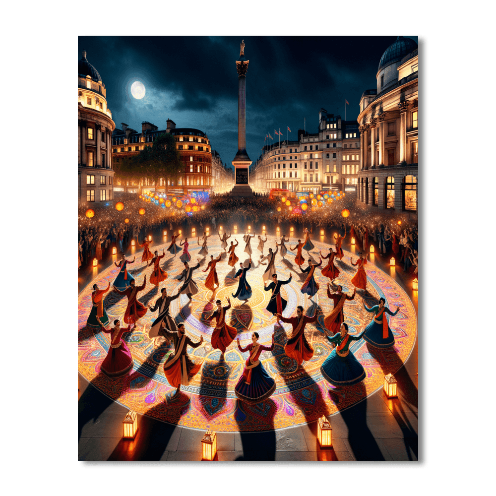 Diwali Light Festival - London, Uk Numbered Painting Kits