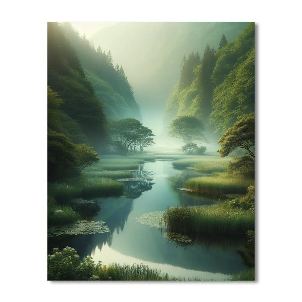 Dreamy Marshland Tranquility Painting By Numbers Kit