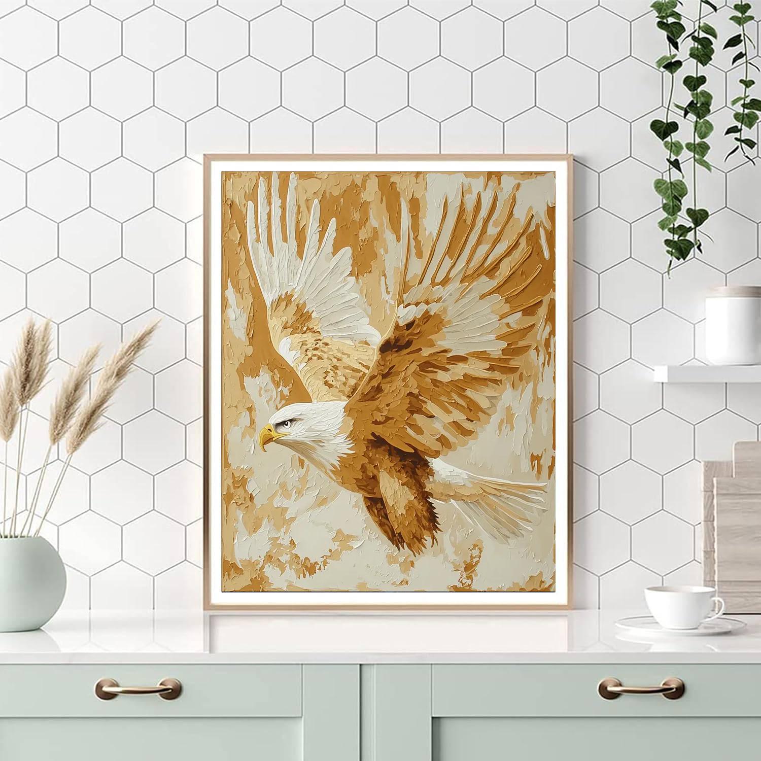 Michelangelo Inspired Eagle's Resurgence  Paint By Numbers