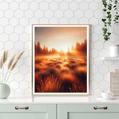 Glistening Meadow Sunrise Paint By Number
