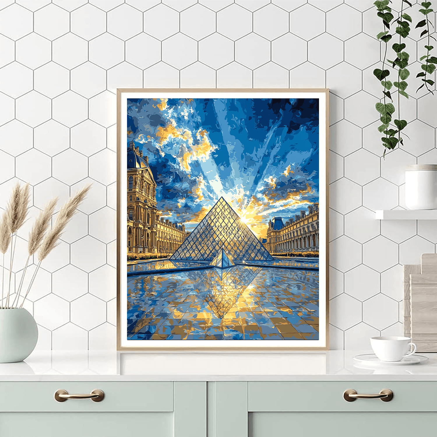The Louvre Pyramid - Paris Painting By Numbers Kit
