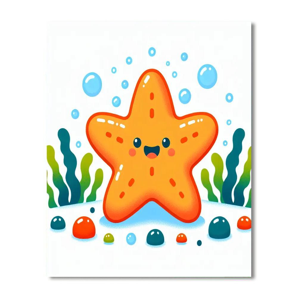 Bubbly Starfish Painting By Numbers Kit