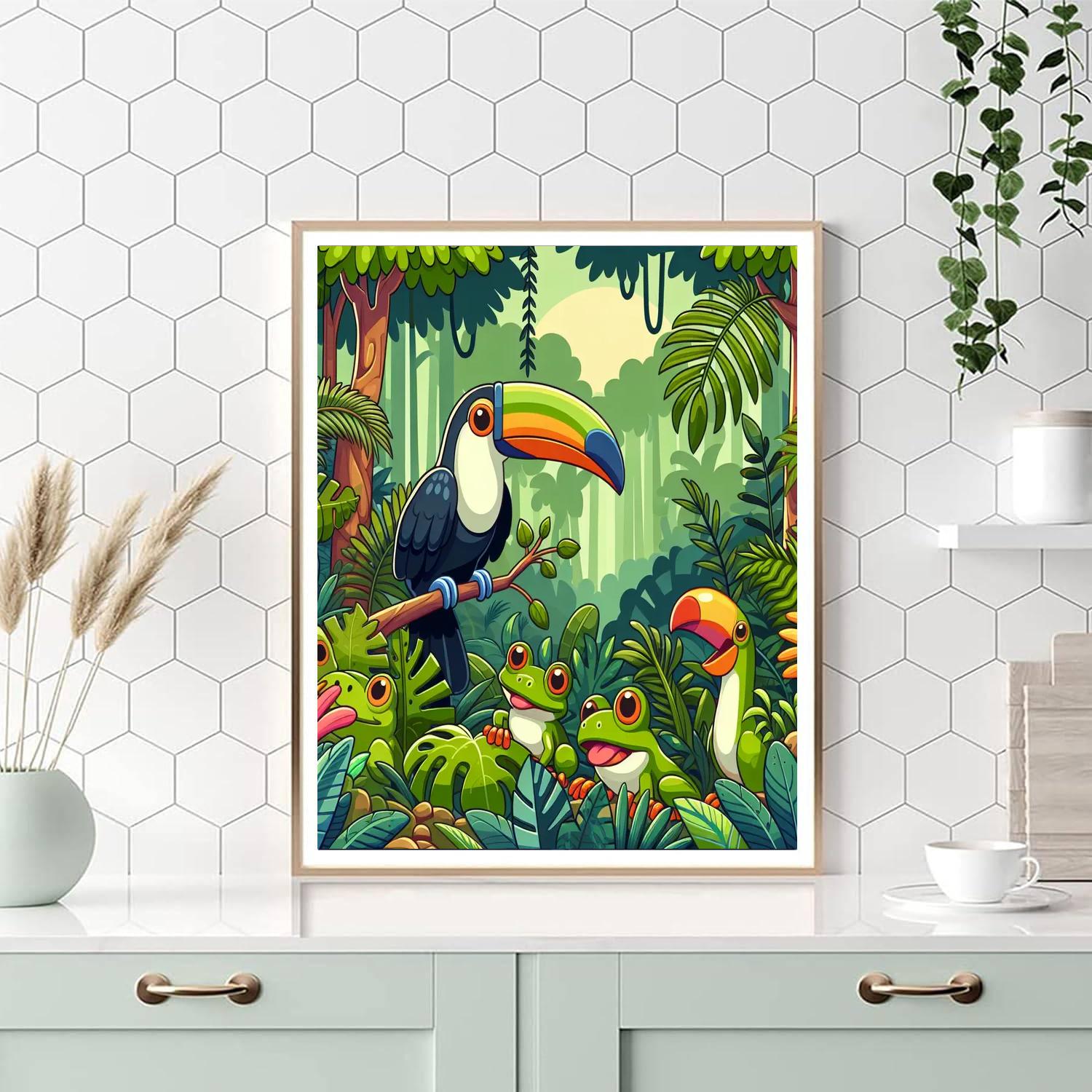 Hidden Rainforest Number Painting