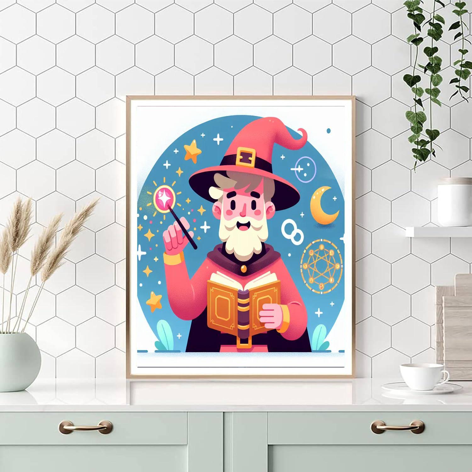 Wizard's Spellbook Paint By Number