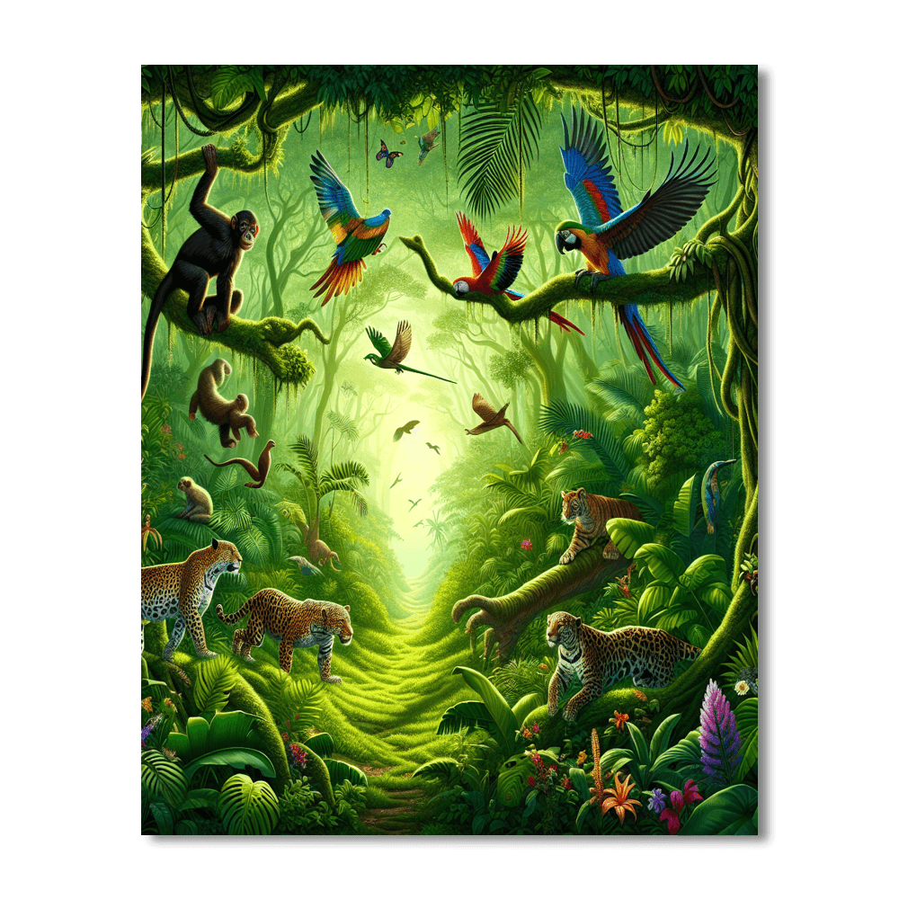 Exotic Jungle Journey Numbered Painting Kits