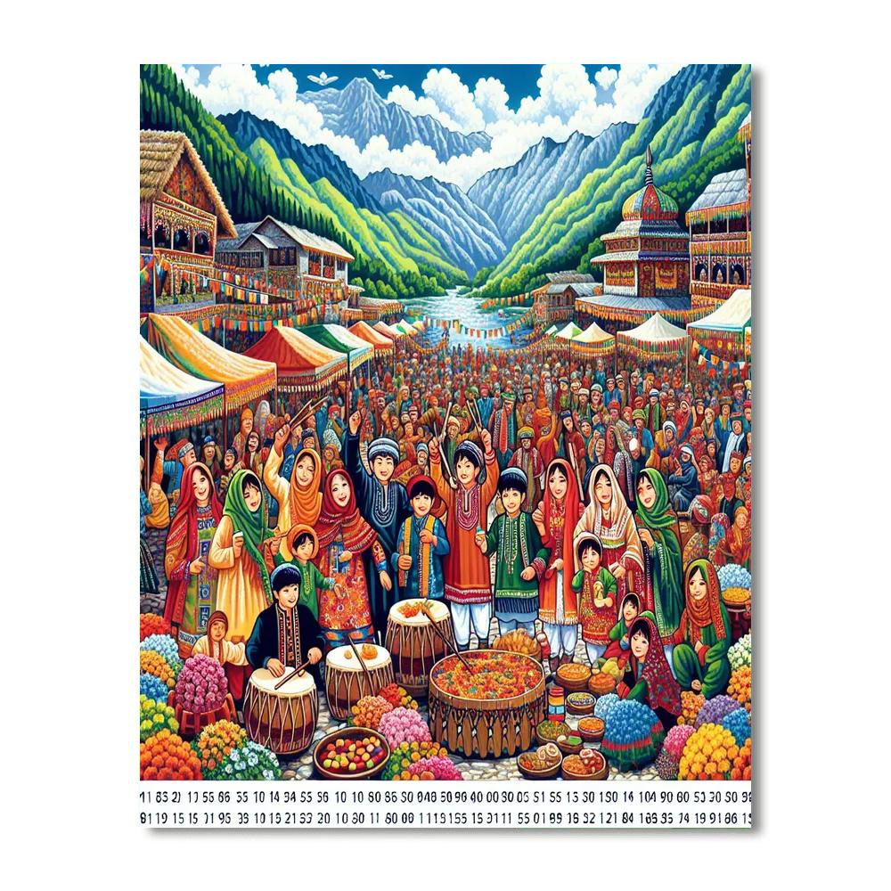 Poonch Mela - Pakistan Paint By Numbers Kits