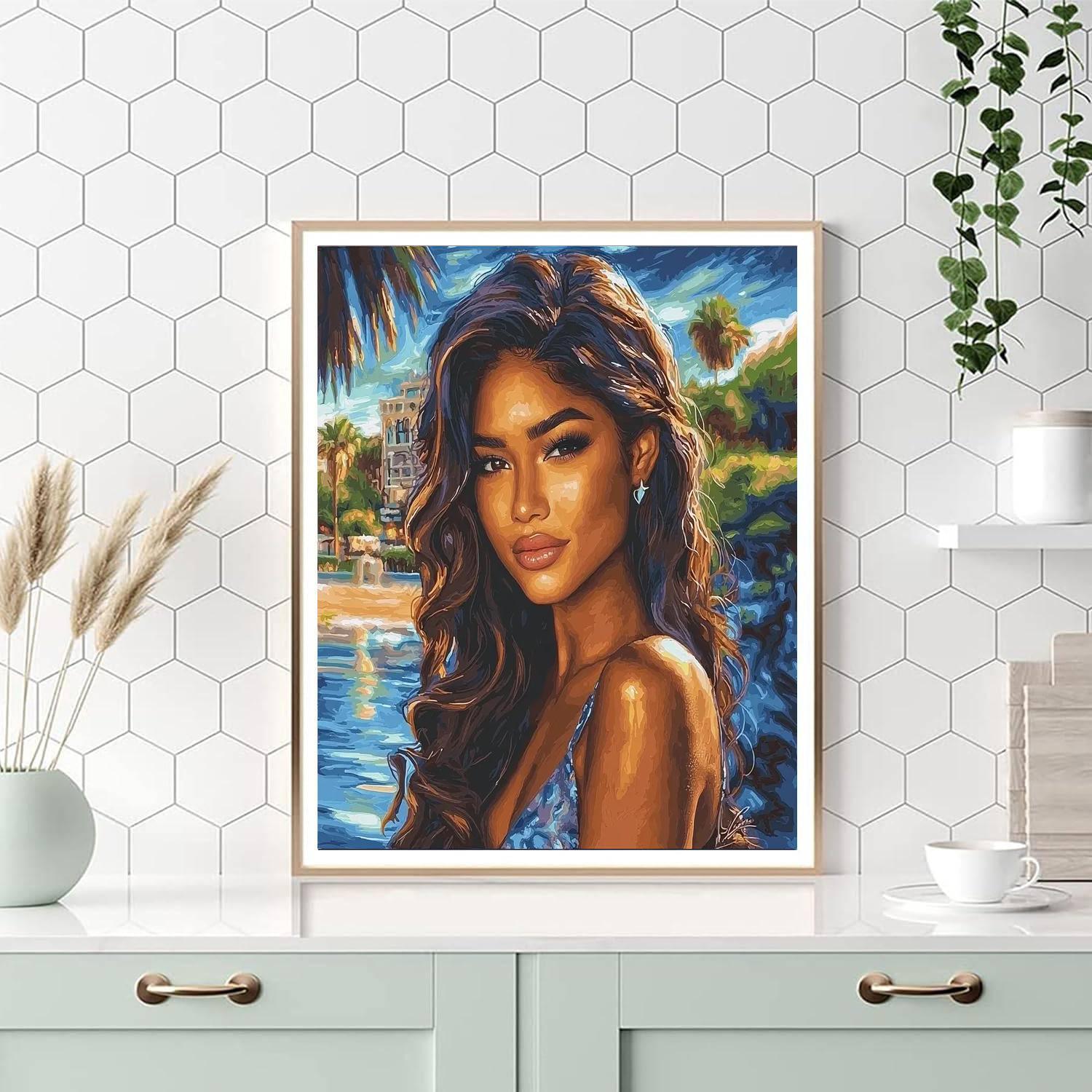 Zendaya: The Rising Star Illuminating The Silver Screen Number Painting