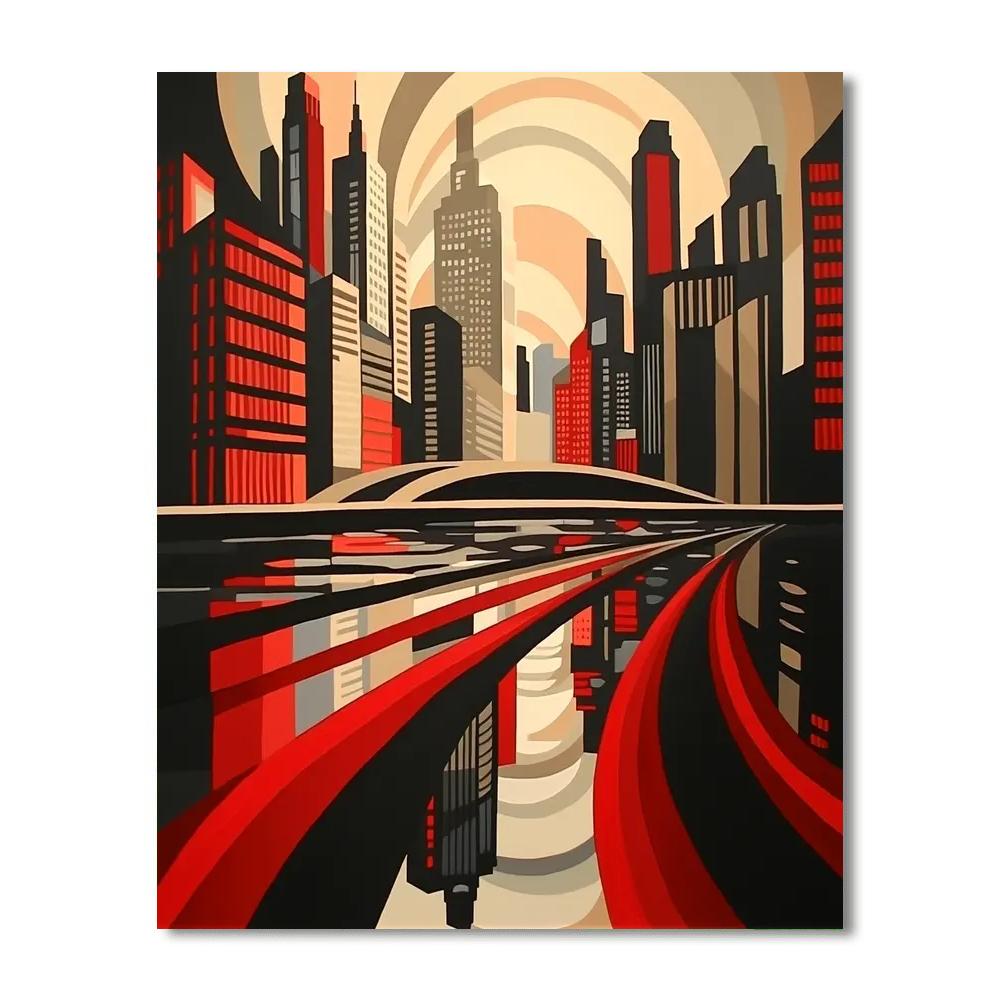 Fernand Léger Inspired Metropolitan Energy  Paint By Numbers Kits