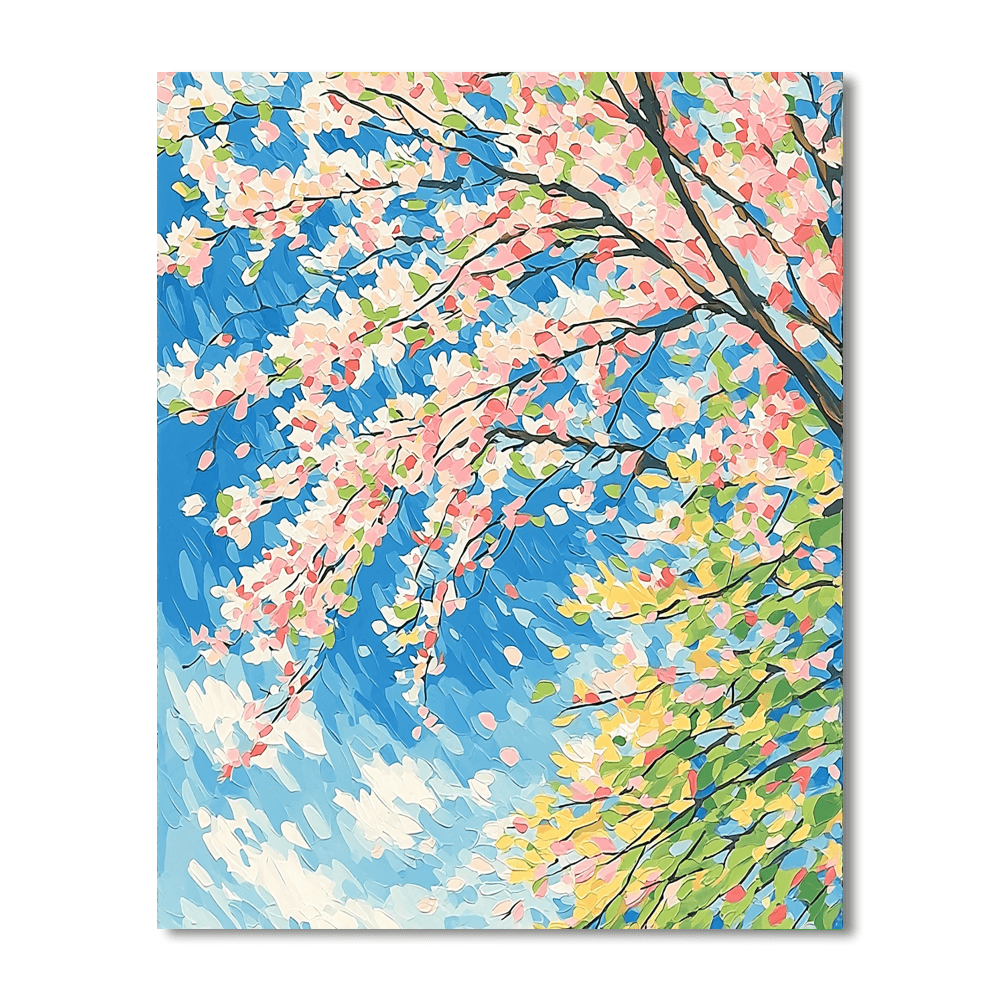 Georgia O'Keeffe Inspired Breezy Blossoms  Paint By Numbers