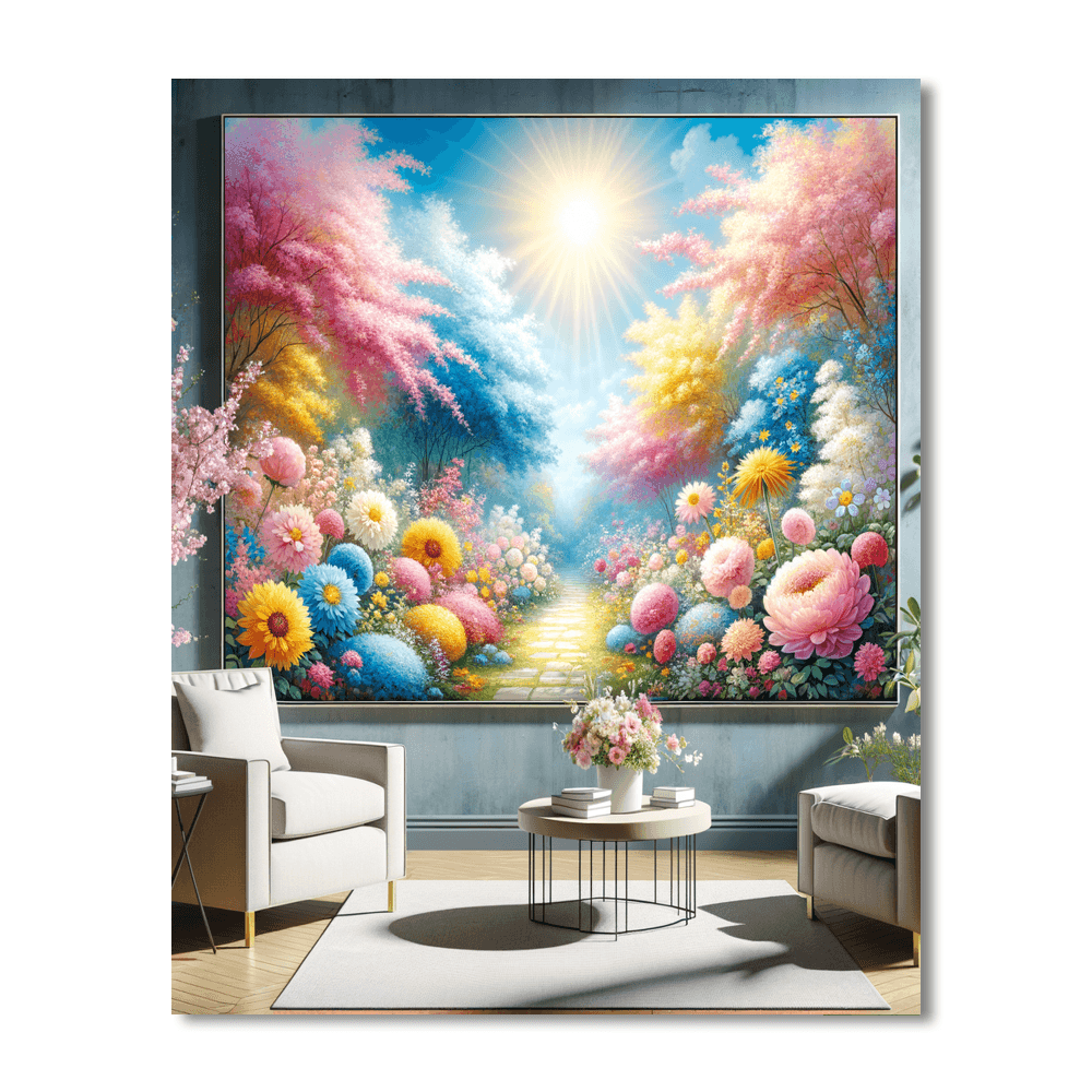 Bright Floral Dreams DIY Paint By Numbers