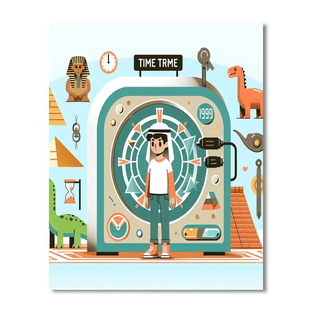 Time Travel Explorer Painting Number Kit