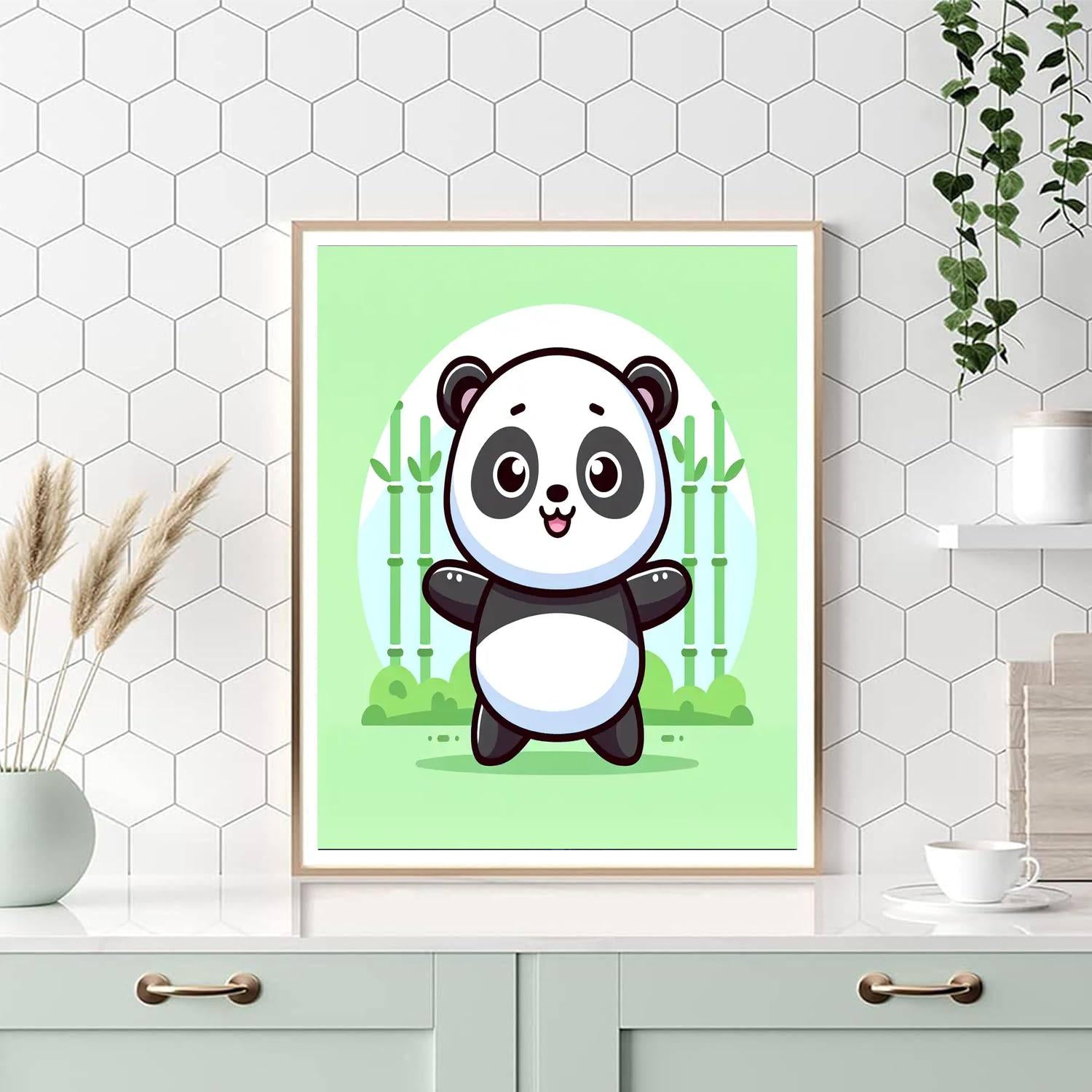 Silly Panda Paint By Numbers Art
